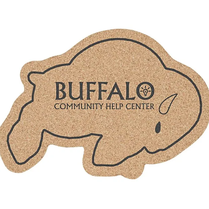 Large Cork Coaster - Buffalo
