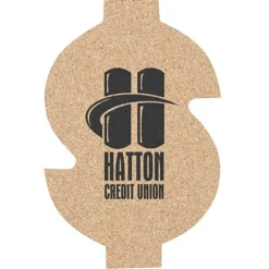 Large Cork Coaster - Dollar Sign