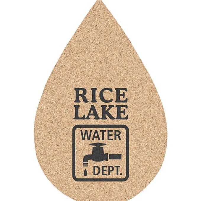 Large Cork Coaster - Droplet