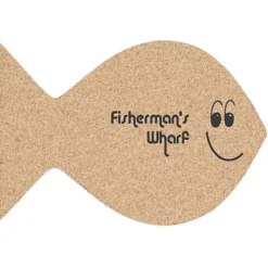 Large Cork Coaster - Fish