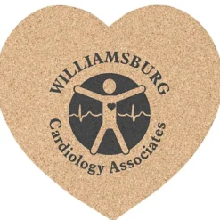 Large Cork Coaster - Heart