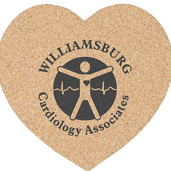 Large Cork Coaster - Heart