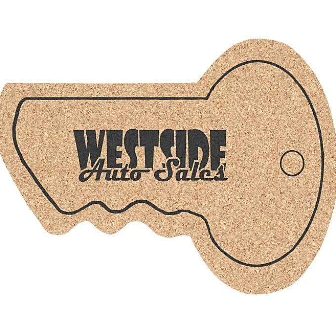 Large Cork Coaster - Key
