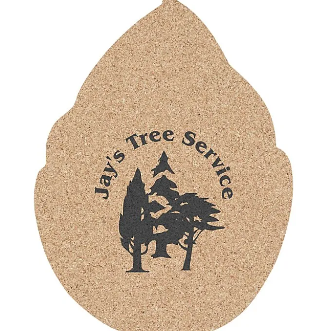 Large Cork Coaster - Leaf