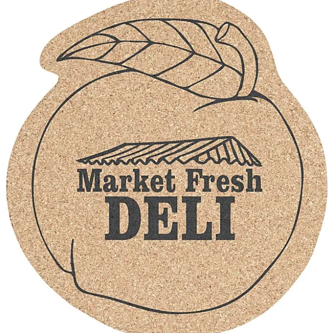 Large Cork Coaster - Peach