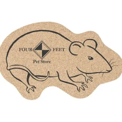 Large Cork Coaster - Rat