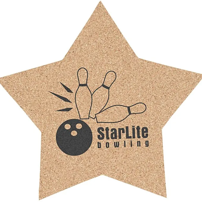 Large Cork Coaster - Star