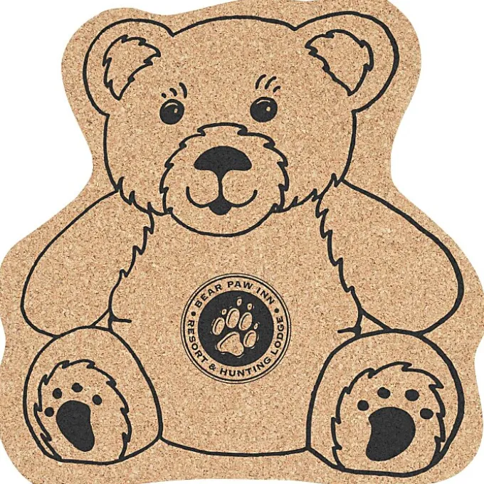 Large Cork Coaster - Teddy Bear