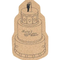 Large Cork Coaster - Wedding Cake