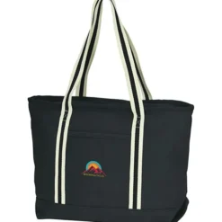 Large Cotton Canvas Admiral Tote - Embroidered