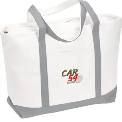 Large Heavyweight Cotton Canvas Tote - Embroidered