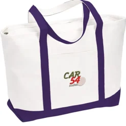 Large Heavyweight Cotton Canvas Tote - Embroidered