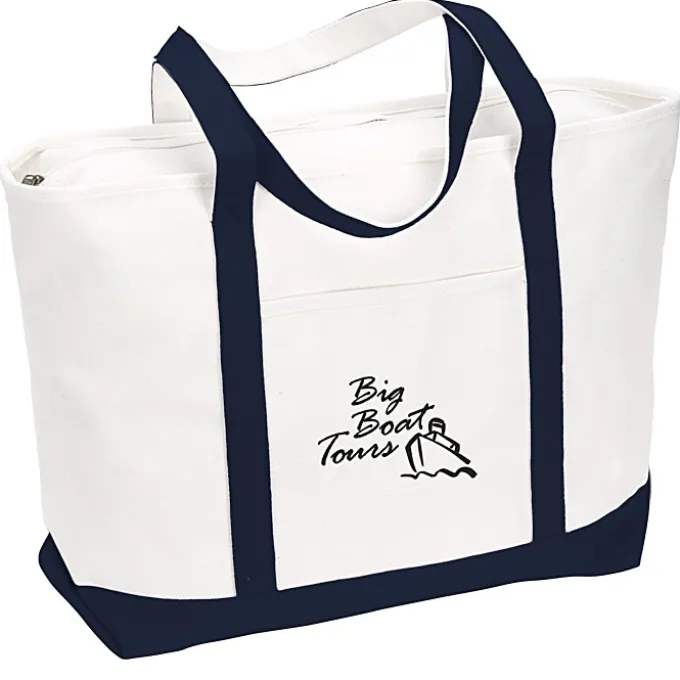 Large Heavyweight Cotton Canvas Tote - 24 hr