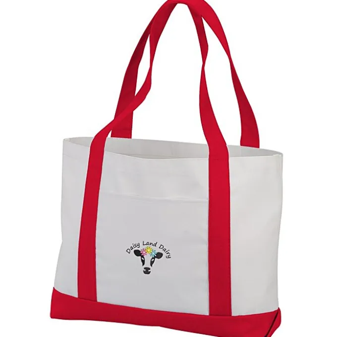 Large Polyester Tote - Embroidered