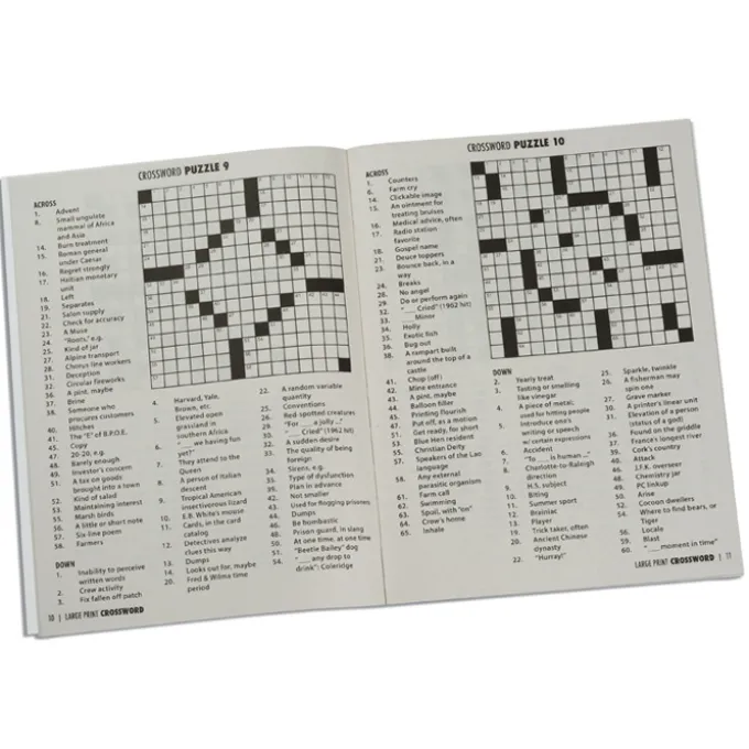 Large Print Crossword Puzzle Book - Volume 1