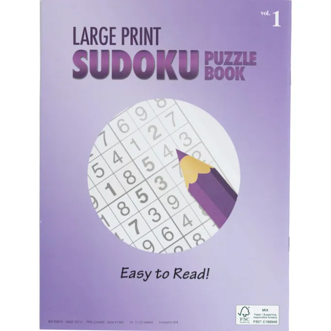 Large Print Sudoku Puzzle Book - Volume 1