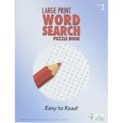 Large Print Word Search Puzzle Book & Pencil- Volume 2