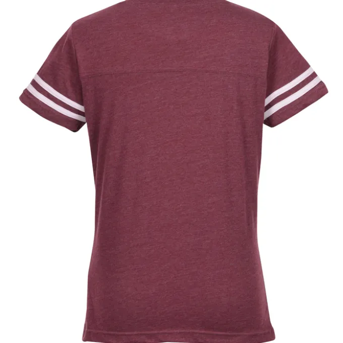 LAT Fine Jersey Football T-Shirt - Ladies' - Embroidered