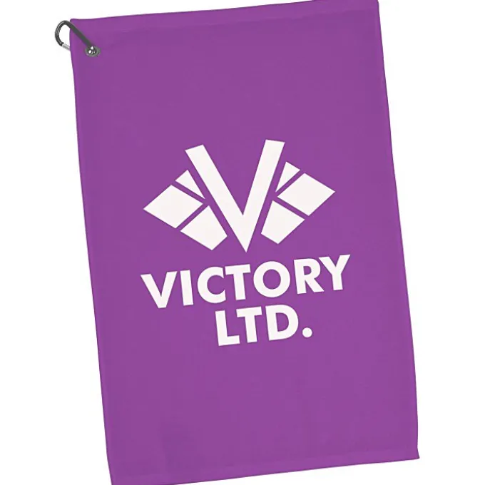 League Golf Towel with Carabiner - Colors - 24 hr