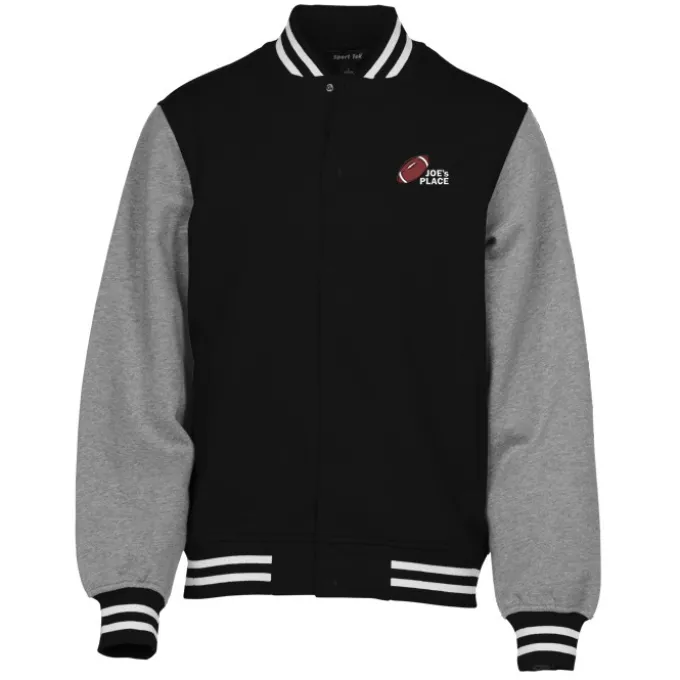 Letterman Fleece Sweatshirt Jacket - Men's