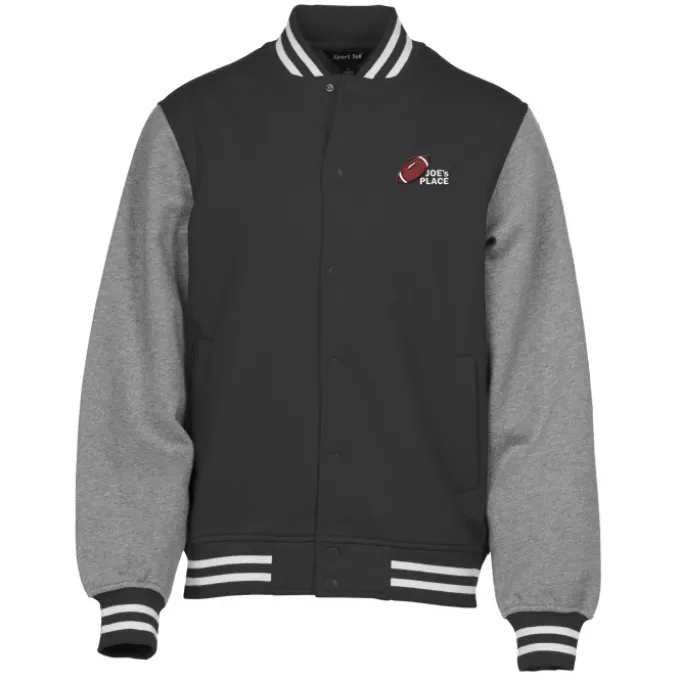 Letterman Fleece Sweatshirt Jacket - Men's