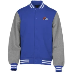 Letterman Fleece Sweatshirt Jacket - Men's