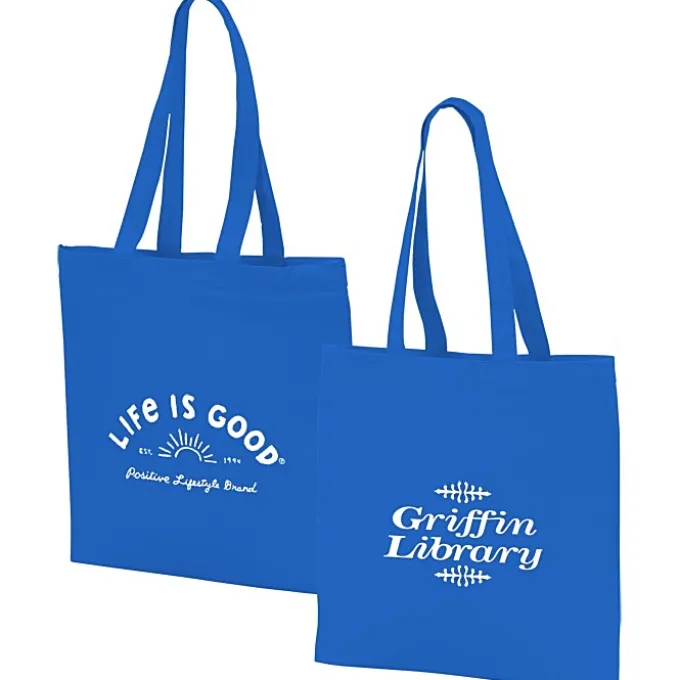 Life is Good Color Cotton Sheeting Tote - Sun