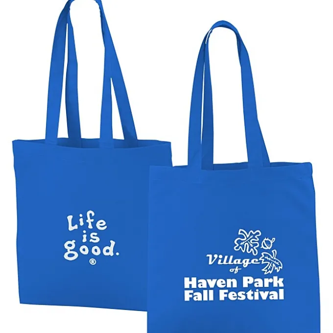 Life is Good Color Cotton Sheeting Tote - LIG