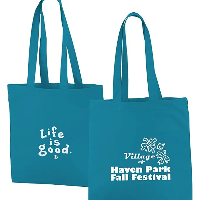Life is Good Color Cotton Sheeting Tote - LIG