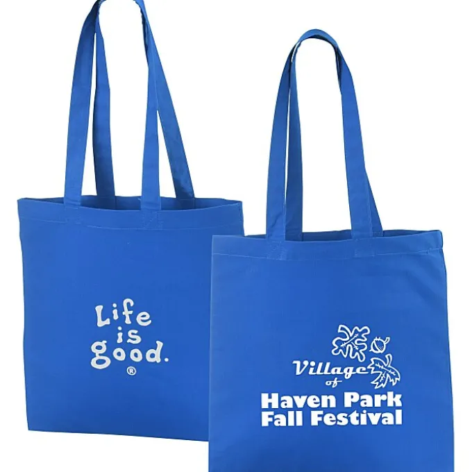 Life is Good Color Cotton Sheeting Tote - LIG