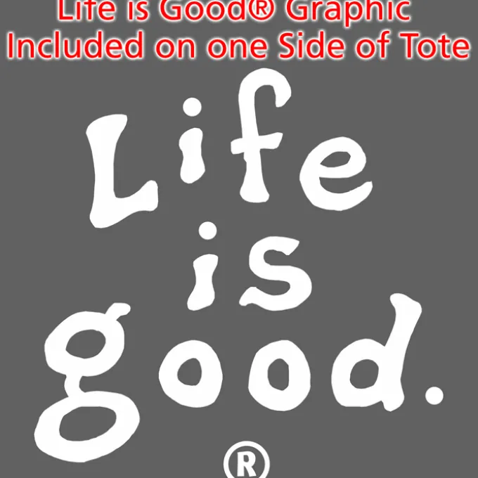 Life is Good Color Cotton Sheeting Tote - LIG