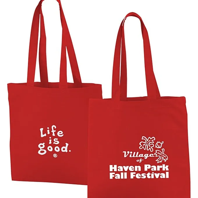 Life is Good Color Cotton Sheeting Tote - LIG