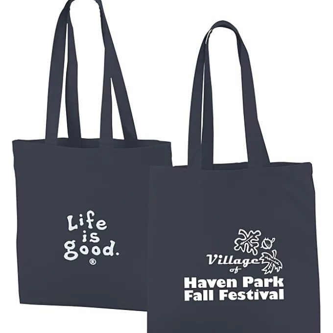 Life is Good Color Cotton Sheeting Tote - LIG