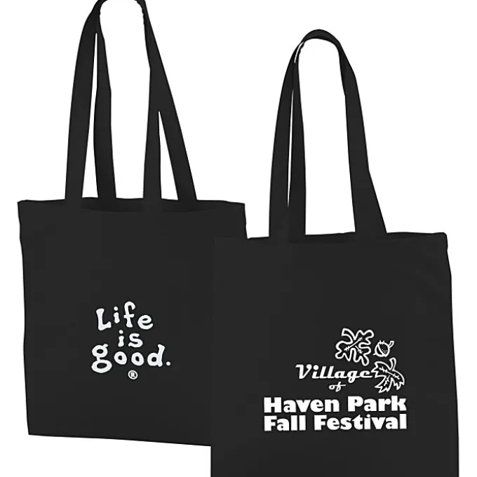 Life is Good Color Cotton Sheeting Tote - LIG