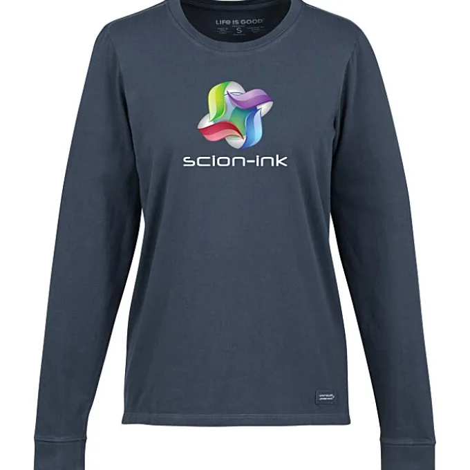 Life is Good Crusher Long Sleeve Tee - Ladies' - Full Color