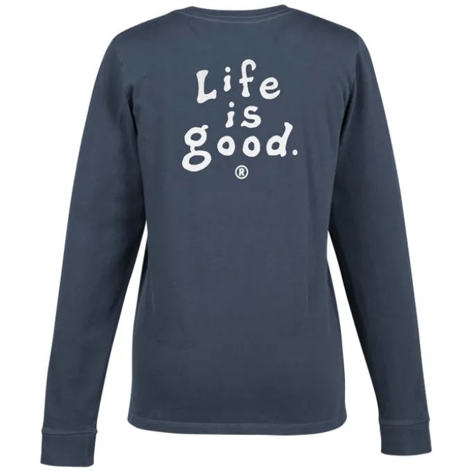 Life is Good Crusher Long Sleeve Tee - Ladies' - Full Color - LIG