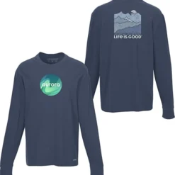 Life is Good Crusher Long Sleeve Tee - Men's - Full Color - Mountains