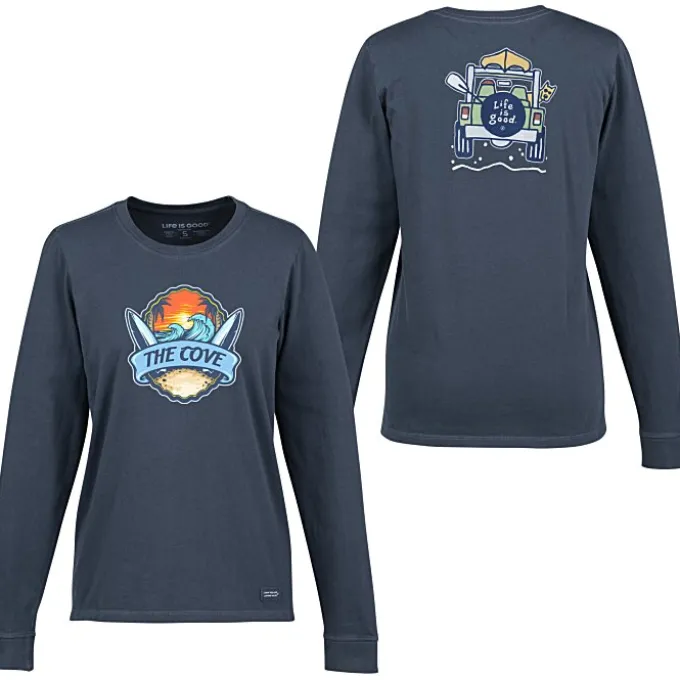 Life is Good Crusher Long Sleeve Tee - Ladies' - Full Color - 4WD