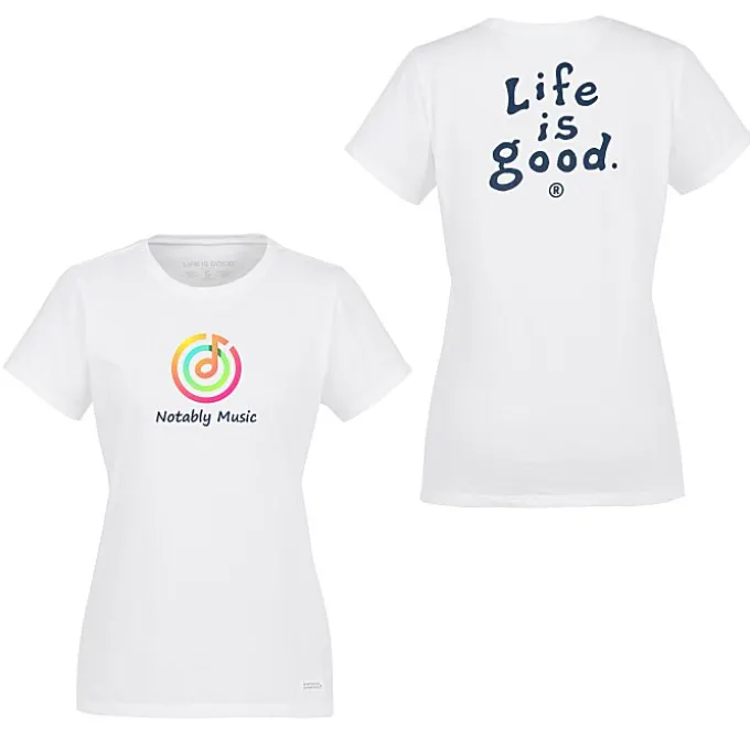 Life is Good Crusher Tee - Ladies' - Full Color - White - LIG