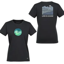 Life is Good Crusher Tee - Ladies' - Full Color - Colors - Mountains