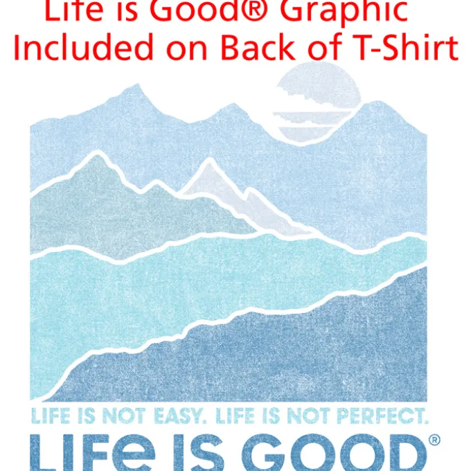 Life is Good Crusher Tee - Ladies' - Full Color - White - Mountains