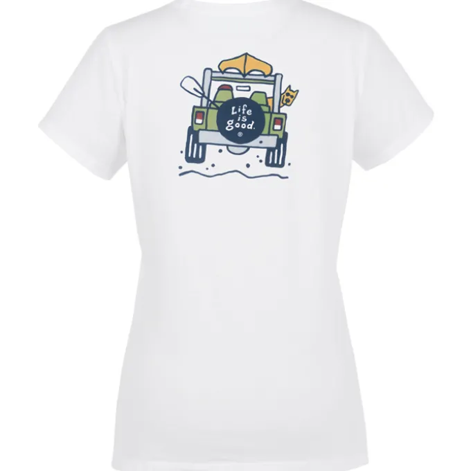 Life is Good Crusher Tee - Ladies' - Full Color - White - 4WD