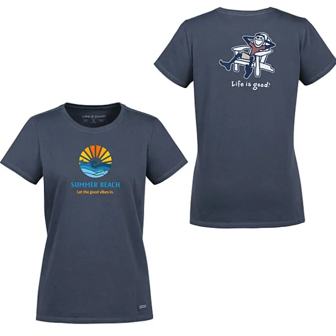 Life is Good Crusher Tee - Ladies' - Full Color - Colors - Adirondack