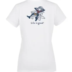 Life is Good Crusher Tee - Ladies' - Full Color - White - Adirondack