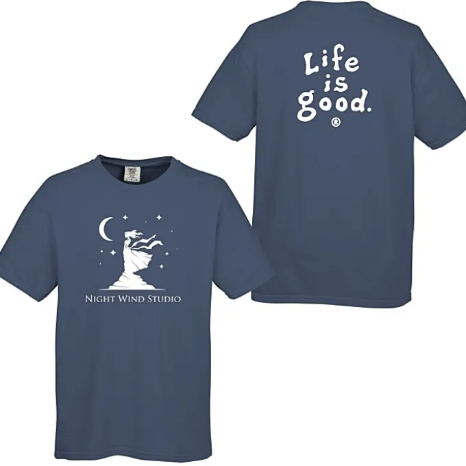 Life is Good Garment-Dyed Tee - Screen - Colors - LIG