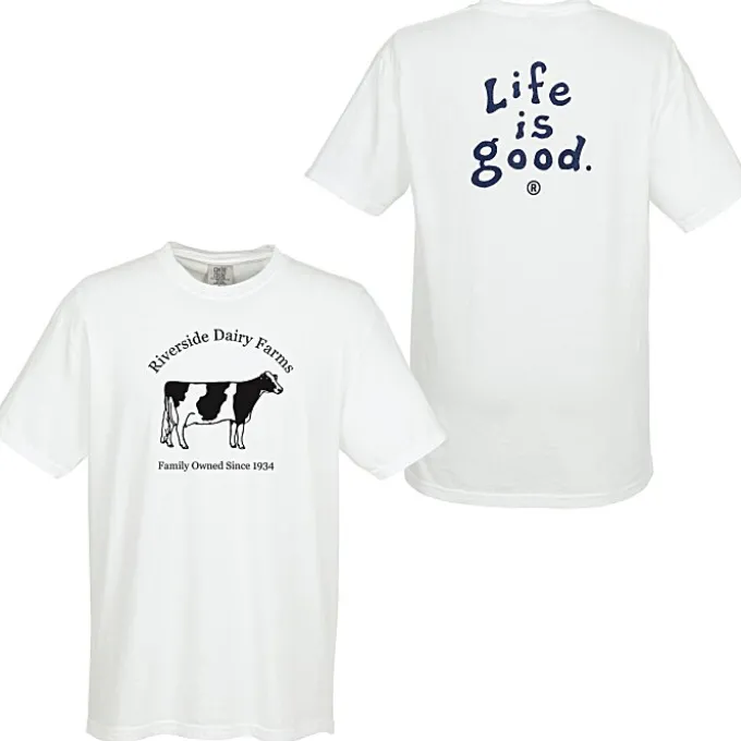 Life is Good Garment-Dyed Tee - Screen - White - LIG