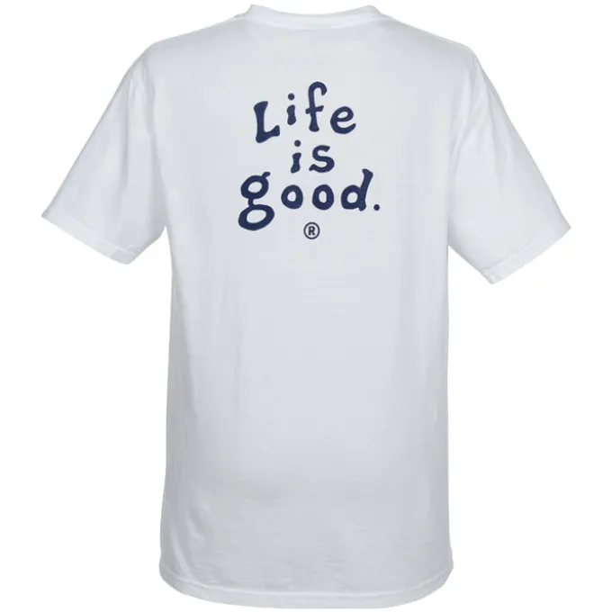 Life is Good Garment-Dyed Tee - Screen - White - LIG