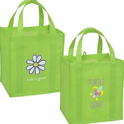 Life is Good Grocery Tote - Full Color - Daisy