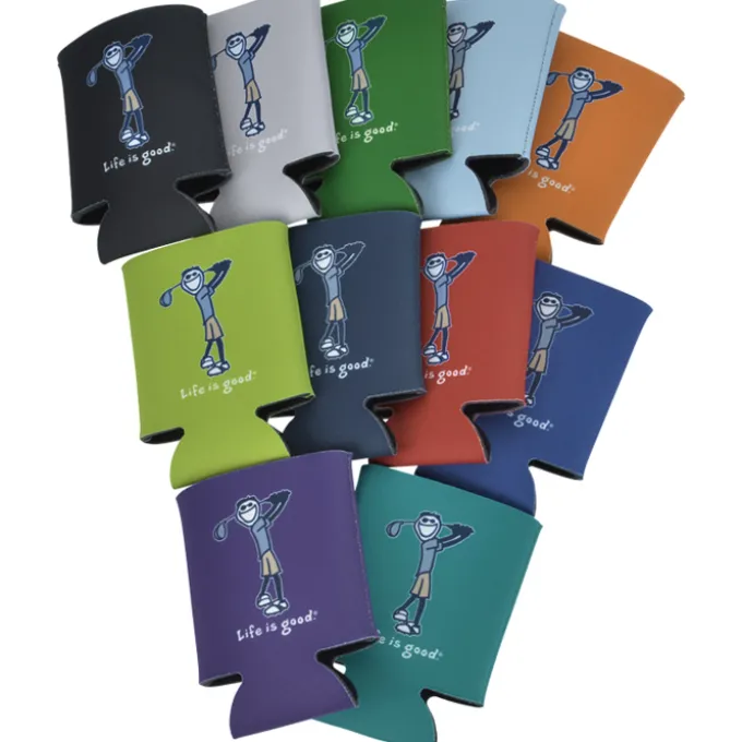 Life is Good Koozie® Can Cooler - Full Color - Golf