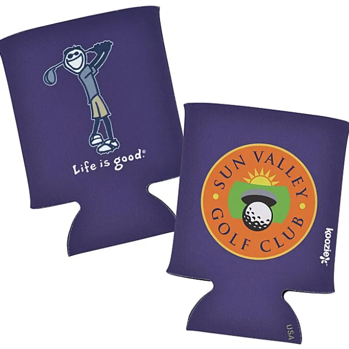 Life is Good Koozie® Can Cooler - Full Color - Golf